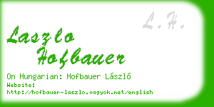 laszlo hofbauer business card