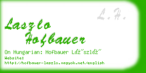 laszlo hofbauer business card